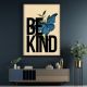 Be Kind Vintage Inspired Papillion Typography Poster
