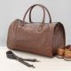Monogrammed Leather Business Garment Bag