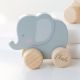 Personalised Wooden Elephant Push Toy