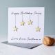 Personalised Wooden Stars Card