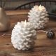White Pinecone Candle