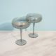 Set Of Two Black And Gold Martini Glasses