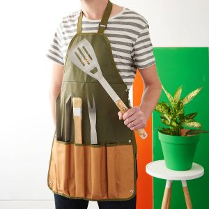 Barbecue Apron And Tool Set