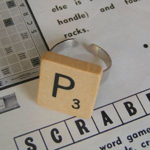 Personalised Handmade Vintage Scrabble Ring