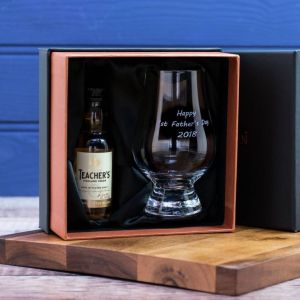 Personalised Whisky Glass And Whisky Taster