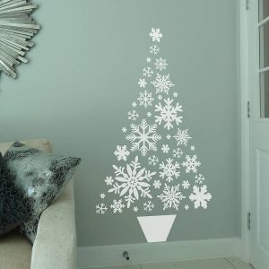 Snowflake Christmas Tree Wall Sticker
