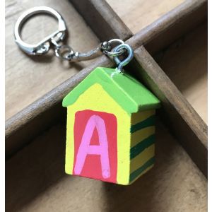 Personalised Brighton Beach Hut Key Ring